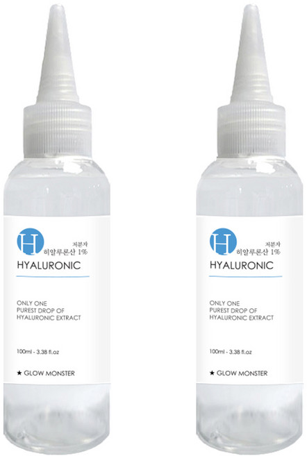 [비건뷰티] 글로우몬스터 저분자 히알루론 1% 원액 토너, 100ml, 2개