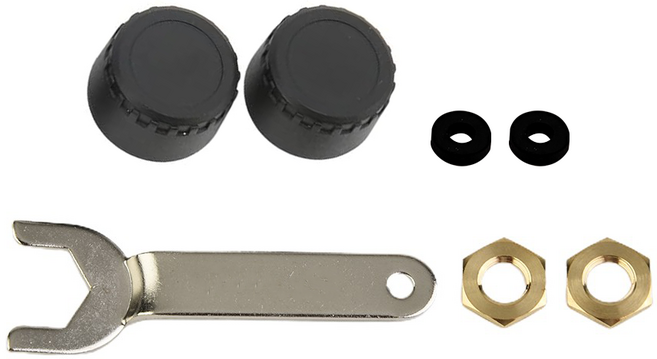 Apigu 谷德 AT500 胎外藍芽偵測器 TPMS手機APP即時監測, 二輪機車版 黑色, 1組