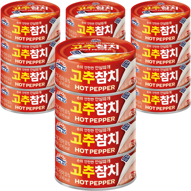 사조참치 고추참치 안심따개, 100g, 16개