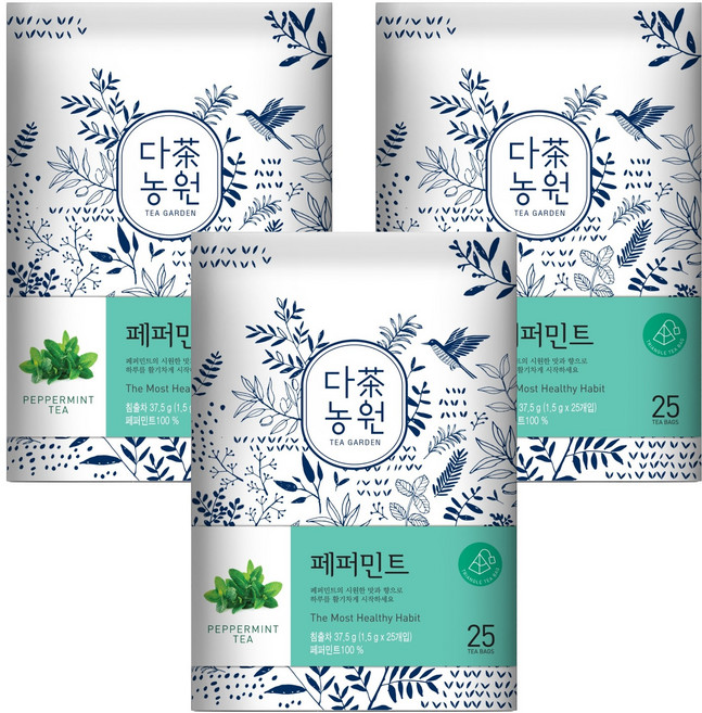 다농원 페퍼민트티, 1.5g, 25개입, 3개