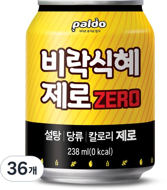 팔도 비락식혜 제로, 238ml, 36개