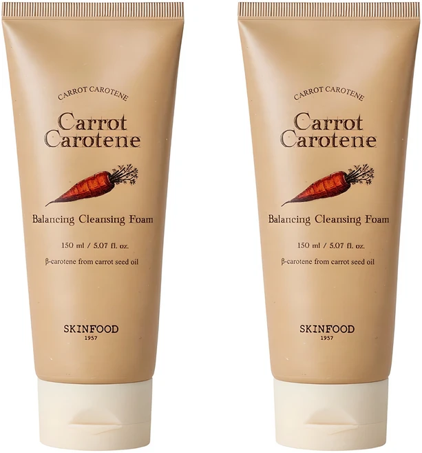스킨푸드 캐롯 카로틴 밸런싱 클렌징 폼, 150ml, 2개 - 쿠팡