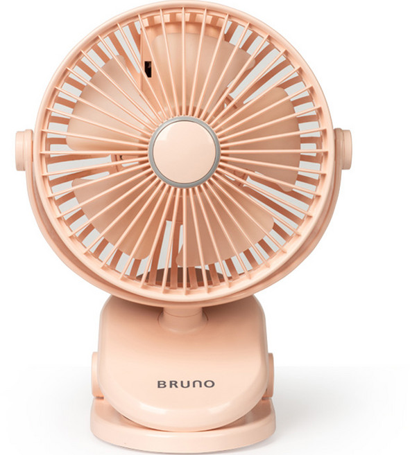BRUNO 무선 미니 클립팬 선풍기, BCF-2117P, 핑크