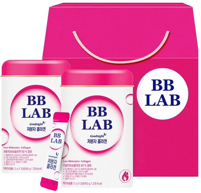 BB LAB 科研 晚安低分子膠原蛋白粉禮盒組, 60條, 1組