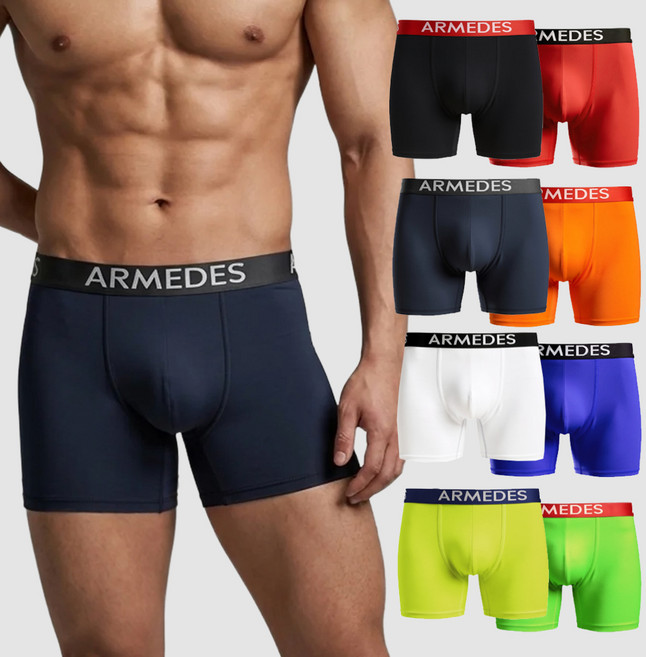 ARMEDES 男性機能性長版四角內褲 9件組