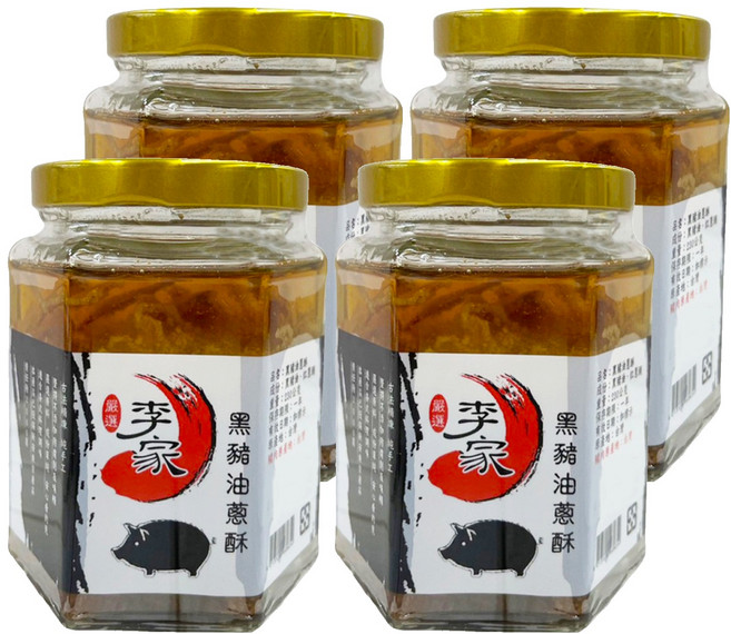 軒香 黑豬油蔥酥, 230g, 4罐