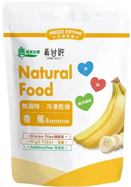 義美生機 真甘純 冷凍乾燥香蕉, 100g, 1包