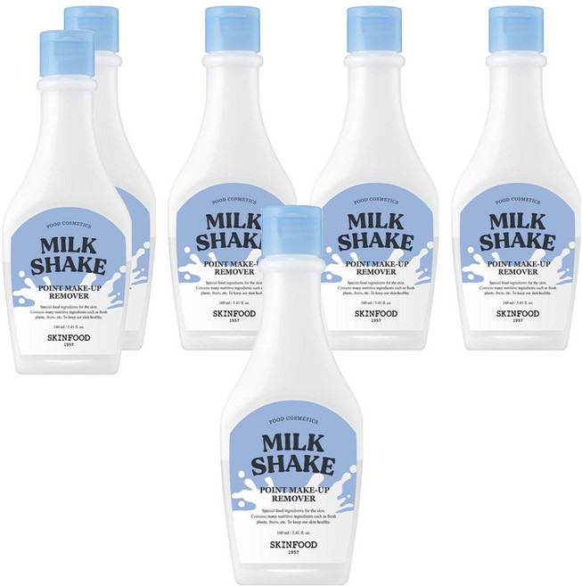 스킨푸드 밀크쉐이크 포인트 메이크업 리무버, 160ml, 6개
