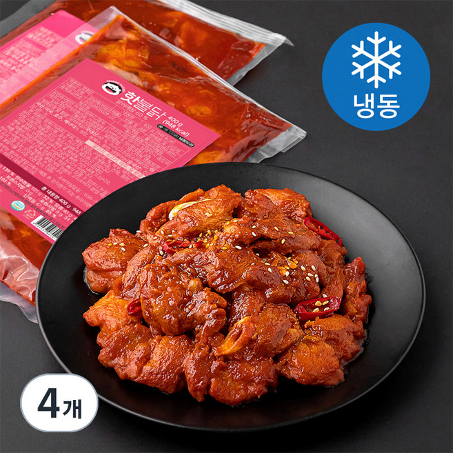 푸딩팩토리 핫 불닭 (냉동), 400g, 4개