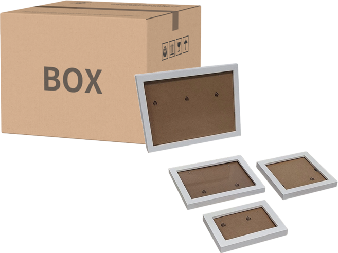 iINDOORS 英倫家居 北歐簡約實木相框10件組, 白色, 1組