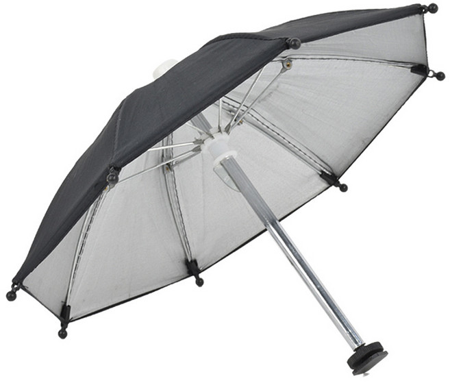 팅올 카메라 스마트폰 슈마운트 우산 블랙, 1개