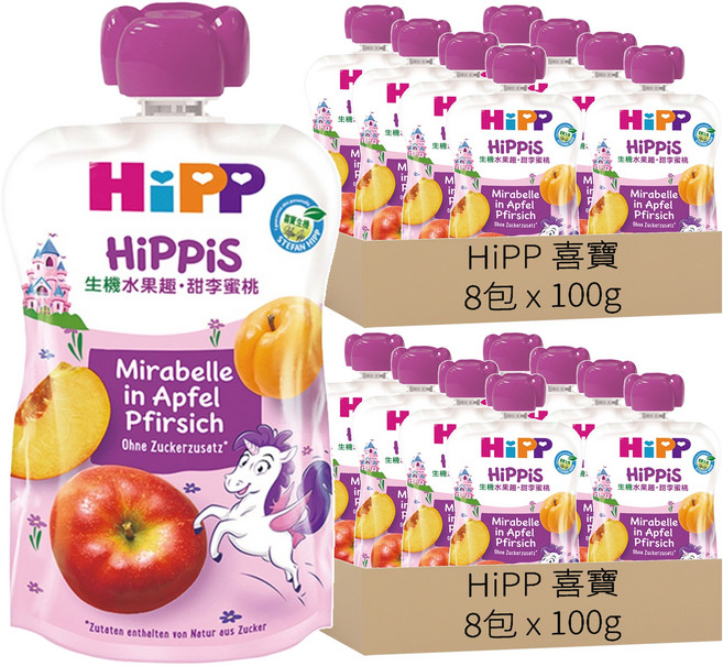 HiPP 喜寶 生機水果趣, 16包, 100g