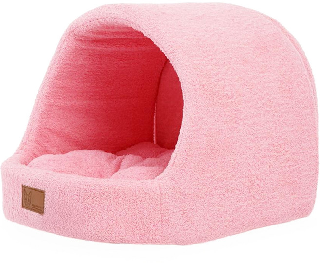 REDPUPPY 舒適保暖圓形寵物屋, 淡粉色, 1個