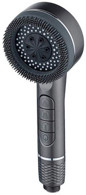 Reddot 紅點生活 高質按摩過濾四檔按鍵蓮蓬頭, 金屬灰, 1個