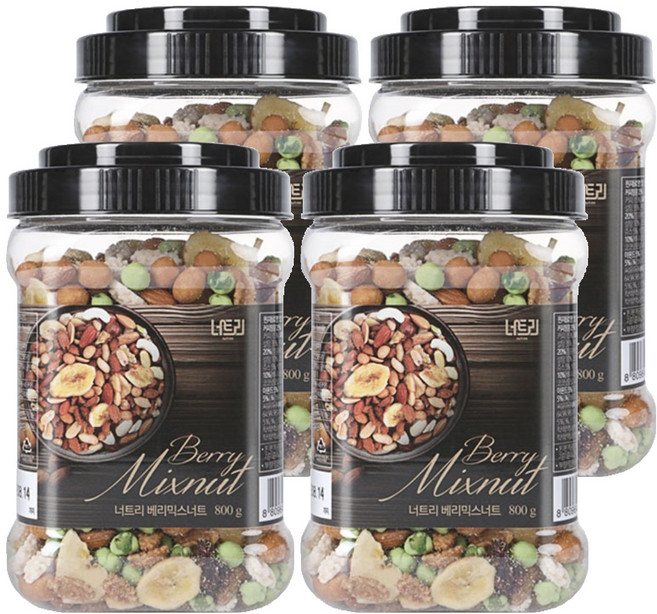 Nutree 綜合風味堅果零食組, 800g, 4罐