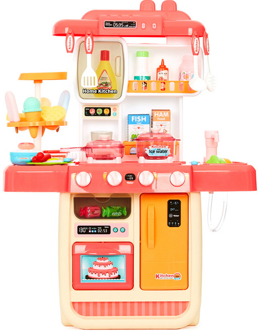 키즈팡팡 스팀 물이 나오는 아이스크림 주방놀이 대, 혼합색상, 1개