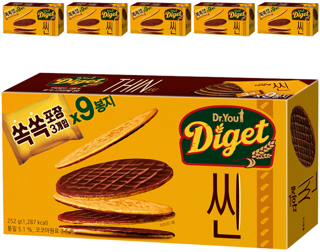 닥터유 다이제 씬, 252g, 6개