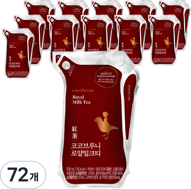코코브루니 로얄 밀크티, 200ml, 72개