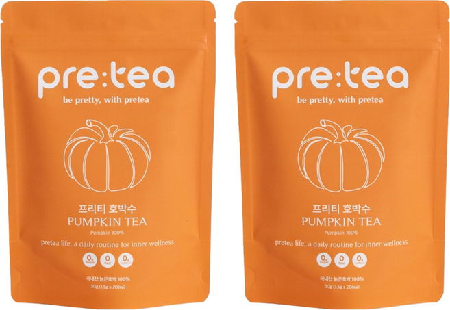 프리티 호박수 티백, 1.5g, 20개입, 2개