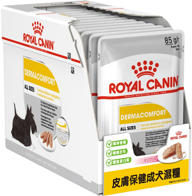 ROYAL CANIN 法國皇家 成犬皮膚保健濕糧 DMW, 皮膚保健, 85g, 12包