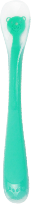 SiliPot 鉑金矽膠幼兒湯匙 附保存盒, 薄荷綠, 1組