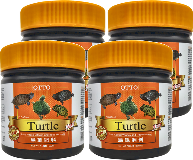 OTTO 建興水族 烏龜條狀飼料, 180g, 4罐