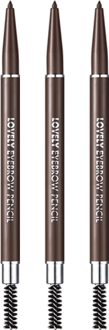 토니모리 러블리 아이브로우 오토펜슬 0.1g, 3호 그레이브라운, 3개