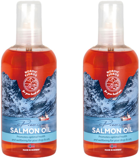 Nordic Fjords 挪威灣 100%原裝進口深海鮭魚油 適用於全齡犬/全齡貓 300mL, 深海鮭魚油, 2瓶