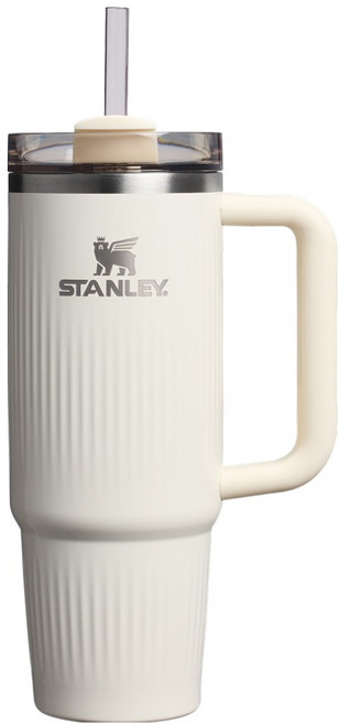 스탠리 퀜처 H2.0 플루티드 텀블러, 크림 글로스, 887ml, 1개