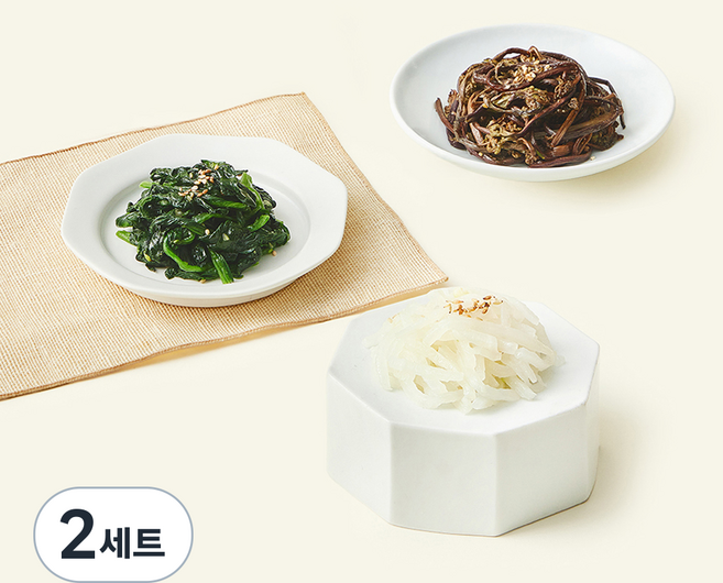 정미경키친 3색 나물 모둠B 세트 170g, 2세트