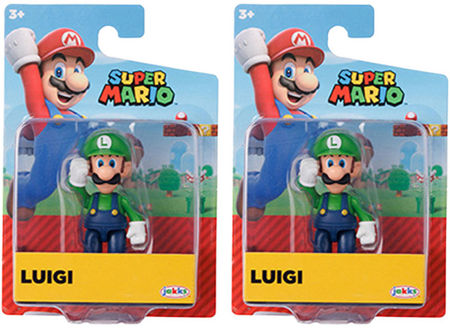 jakks PACIFIC 任天堂 超級瑪利歐 路易吉公仔 6.3cm 42125, 2個