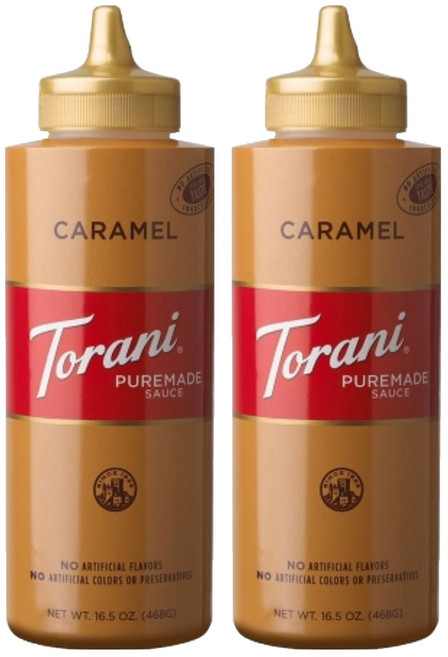 Torani 焦糖風味 Puremade 濃縮糖漿, 468g, 2個