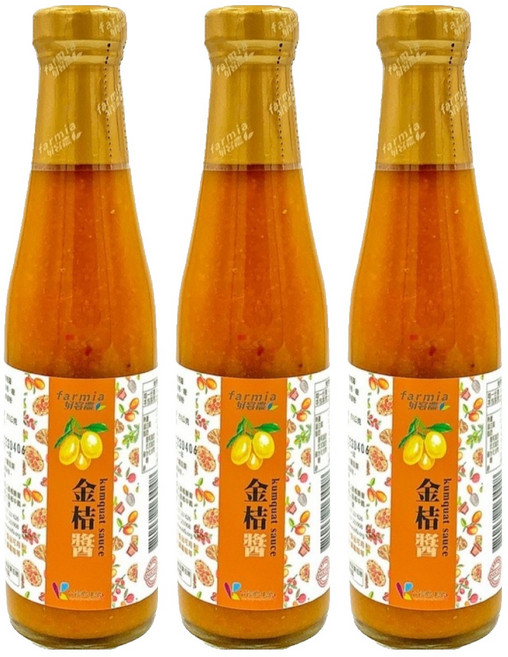 公館鄉農會 金桔醬, 250g, 3瓶