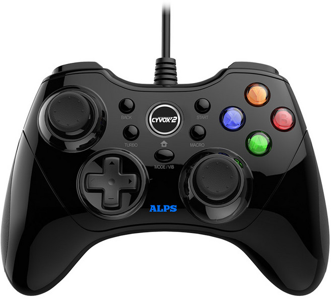 조이트론 PC 유선 컨트롤러 게임패드, 싸이복스2(블랙), 1개