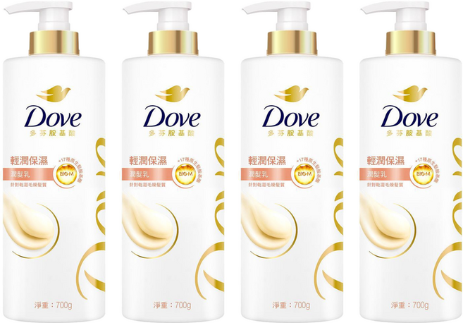 Dove 多芬 輕潤保濕潤髮乳, 700g, 4瓶