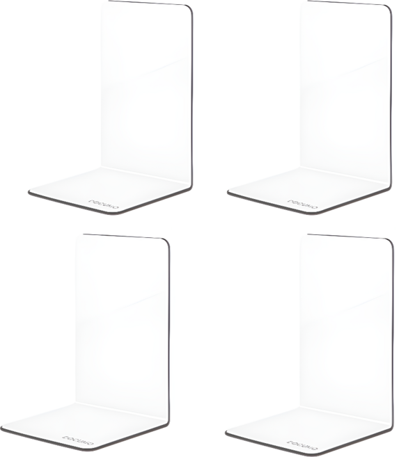 도큐모 책 지지대 L자 북엔드 4개, 투명