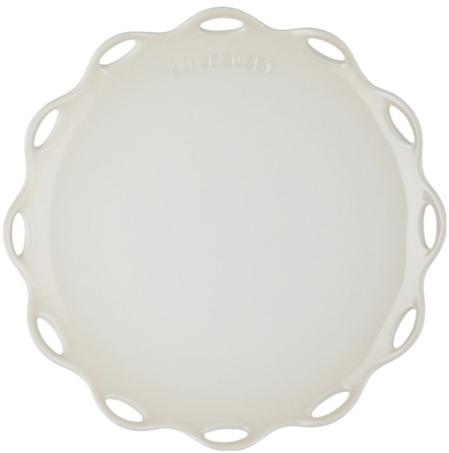 LE CREUSET 蕾絲花語系列 圓盤, 1個, 蛋白霜