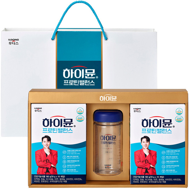 하이뮨 프로틴 밸런스 스틱 선물세트 + 쇼핑백, 380g, 1세트