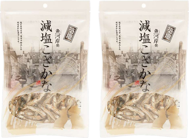 藤澤商事 築地減鹽小魚, 減鹽, 80g, 2包