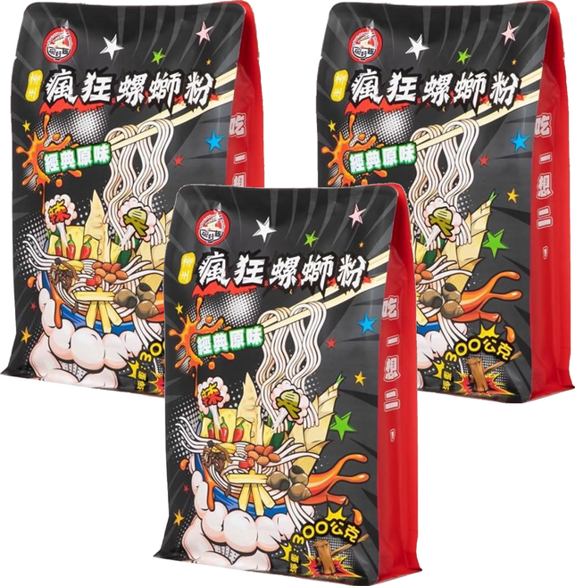 一碗好麵 瘋狂螺螄粉 經典原味, 300g, 3包