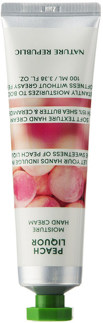 NATURE REPUBLIC Hand&Nature 蜜桃利口酒護手霜, 1個