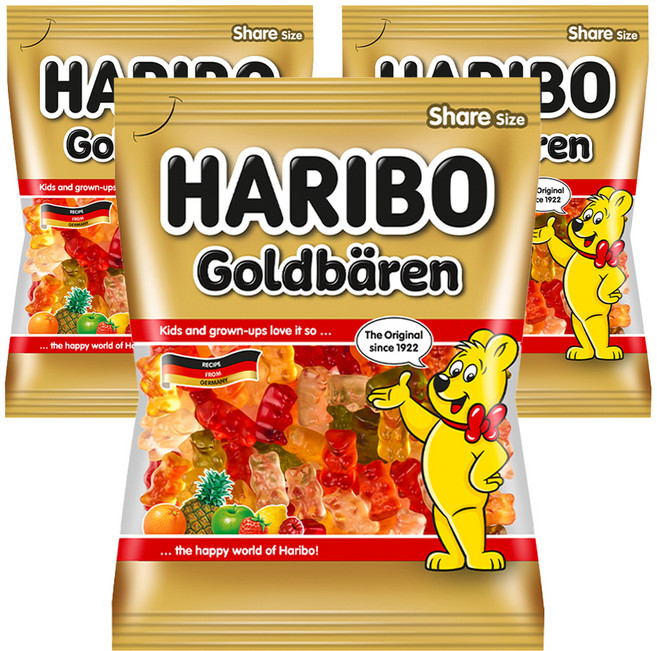 하리보 골드베렌 젤리, 200g, 3개