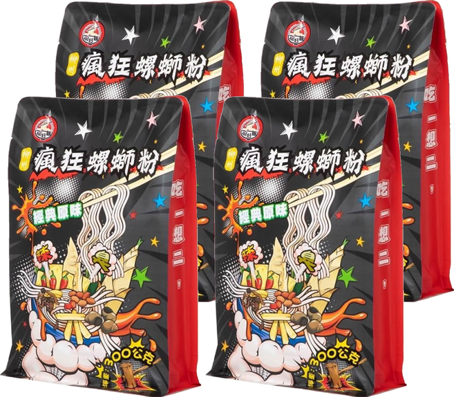 一碗好麵 瘋狂螺螄粉 經典原味, 300g, 4包