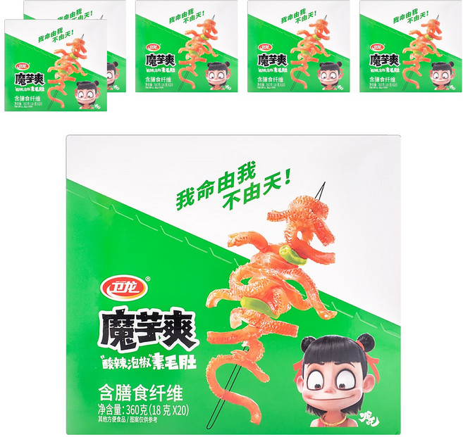 衛龍 酸辣泡椒素毛肚 20包入, 360g, 6盒