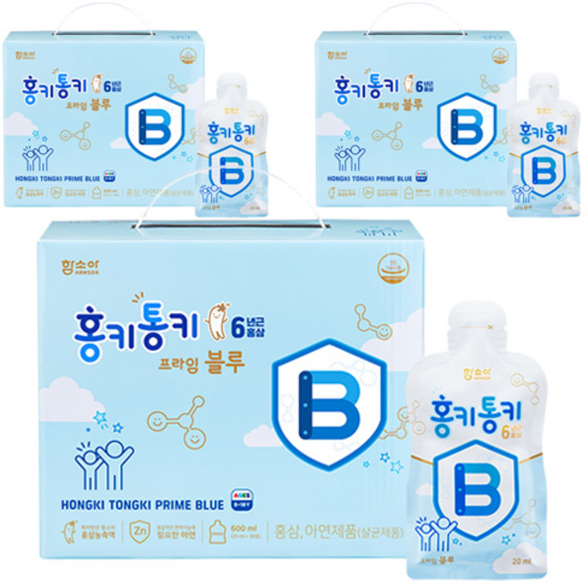 함소아 홍키통키 프라임 블루 유아홍삼, 20ml, 90개