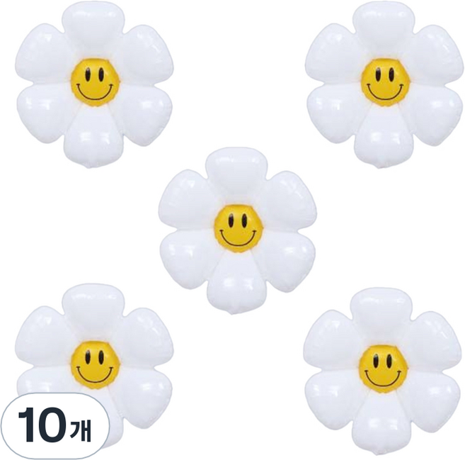 피앤비유니티 스마일 데이지 풍선 소, 혼합색상, 10개