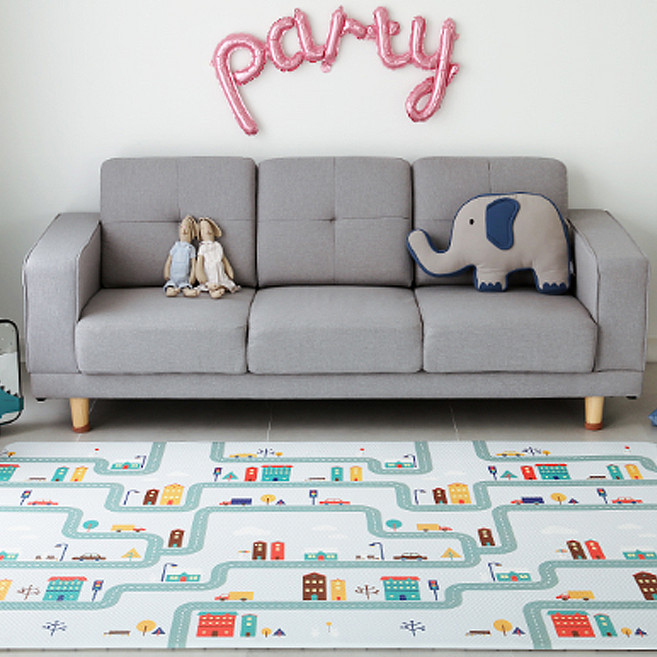 충무몰 양면쿠션 키즈 놀이방매트 12T, 도로