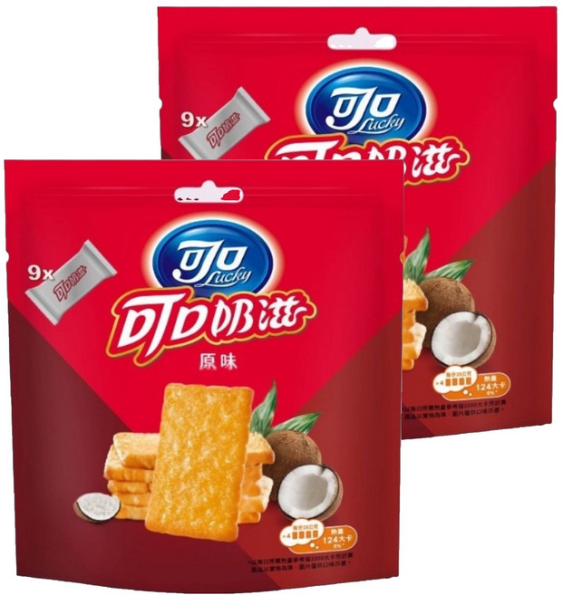 可口 可口奶滋 原味 9包, 225g, 2袋