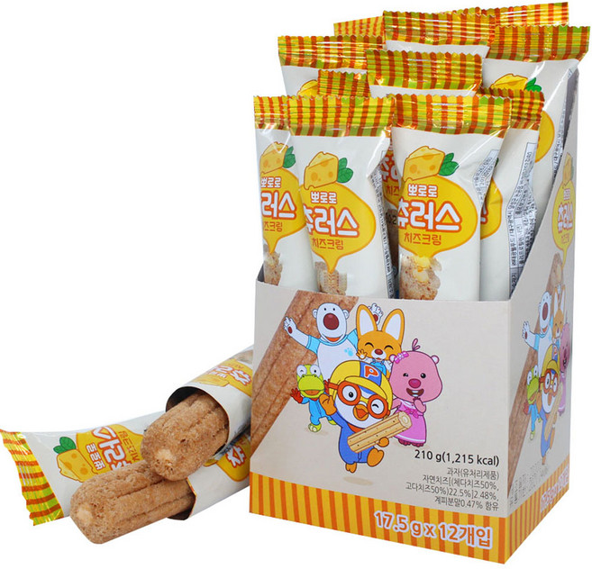 뽀로로 츄러스 치즈크림, 210g, 1개