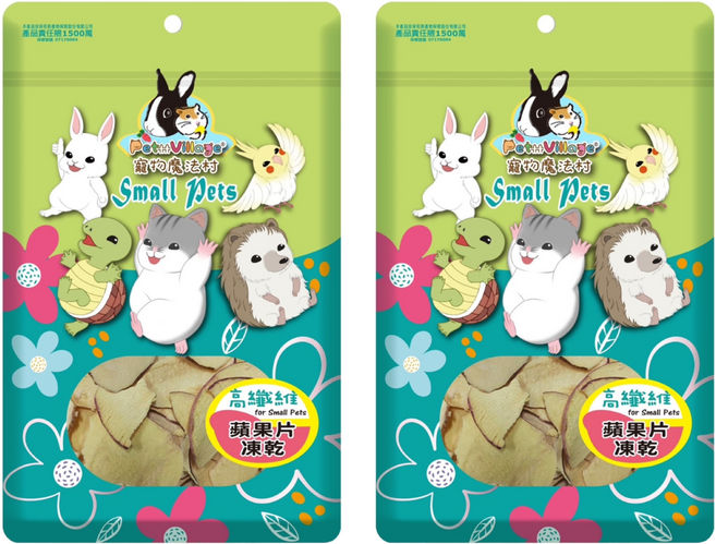 Pet Village 魔法村 高纖維蘋果片凍乾, 25g, 2包
